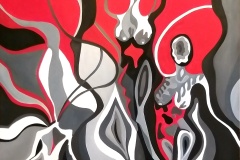 Il Parto Lascivo - Olio su tela - 100x100 cm