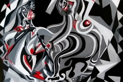 Lo Stesso Sangue - Olio su Tela - 100x100 cm
